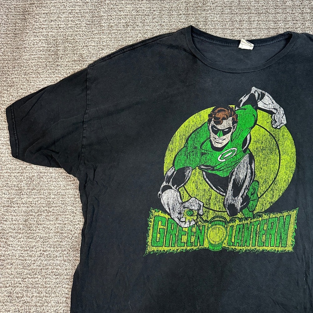 Vintage DC Comics Originals Green Lantern Graphic T-Shirt Mens Black Size 3XL - Picture 3 of 8